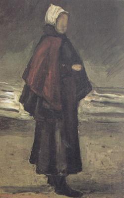 Vincent Van Gogh Fisherman's wife on the Beach (nn04) Norge oil painting art